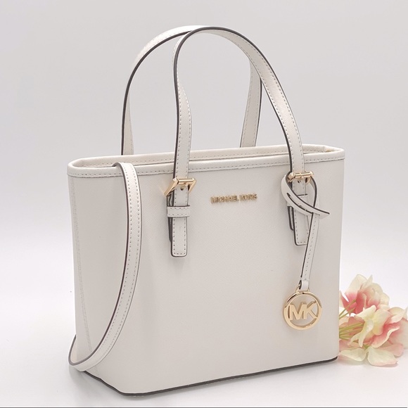 Michael Kors Handbags - MICHAEL KORS XS CONVERTIBLE TOP ZIP TOTE OPTIC WHT